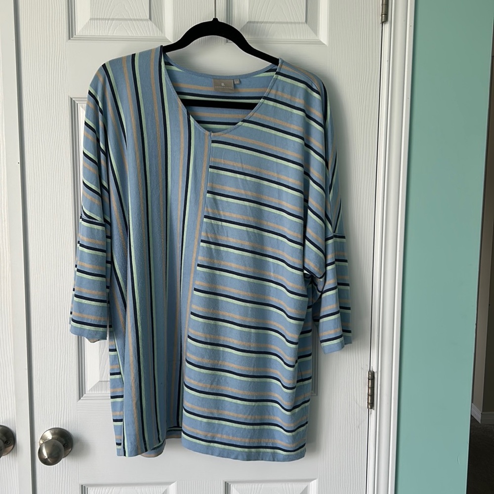Striped dolman sleeve shirt